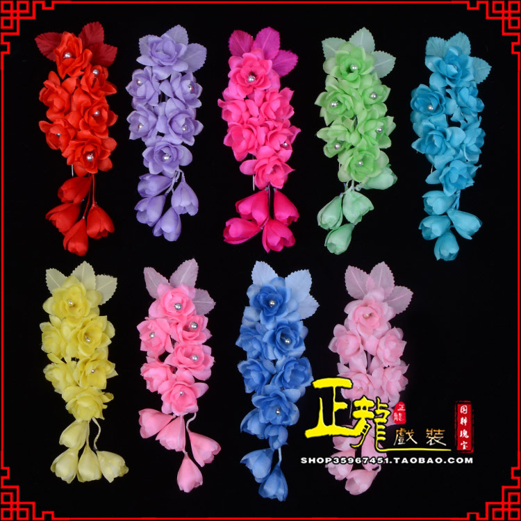 抚顺鬓花头饰小花头花 真丝绢花